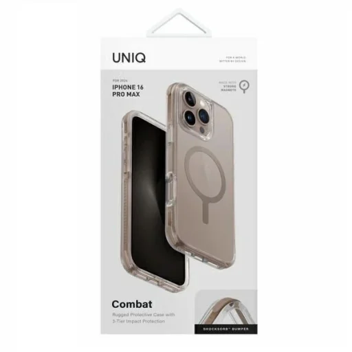 Uniq Combat iPhone 16 Pro Max 6.9" Magclick Charging tok arany/taupe arany tok - 4