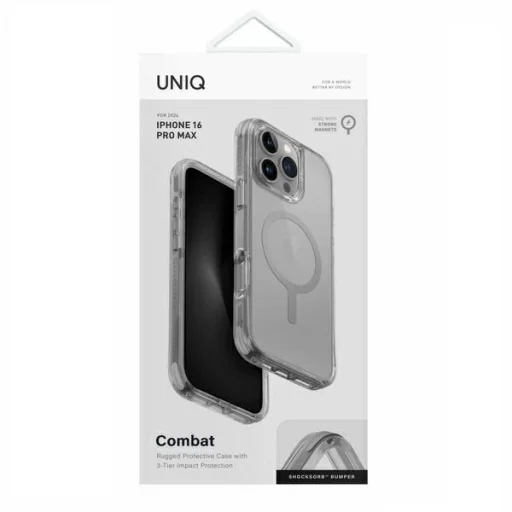 Uniq Combat iPhone 16 Pro Max 6.9" Magclick töltőtok szürke/kőszürke - 4