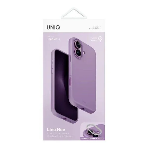 Uniq Lino Hue iPhone 16 6.1" Magclick töltős tok rózsaszín/szürke rózsaszín tok - 7