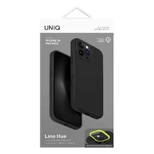 Uniq Lino Hue iPhone 16 Pro 6.3" Magclick töltőtok szürke/charcoal szürke tok - 7