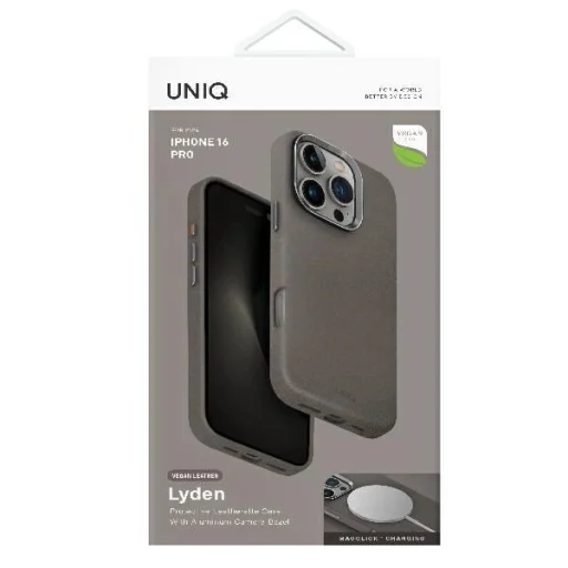 Uniq Lyden iPhone 16 Pro 6.3" Magclick Töltő tok szürke/flint szürke tok - 6