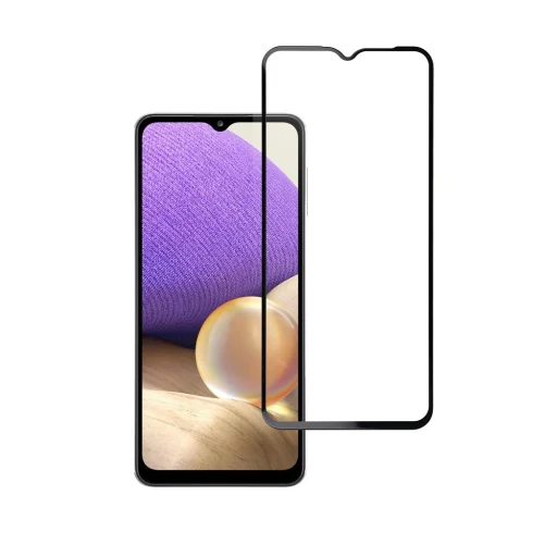 Tempered Glass Blue Star - SAMSUNG A32 5G Full Face (teljes ragasztás kerettel/kis méret) - fekete üvegfólia - 2