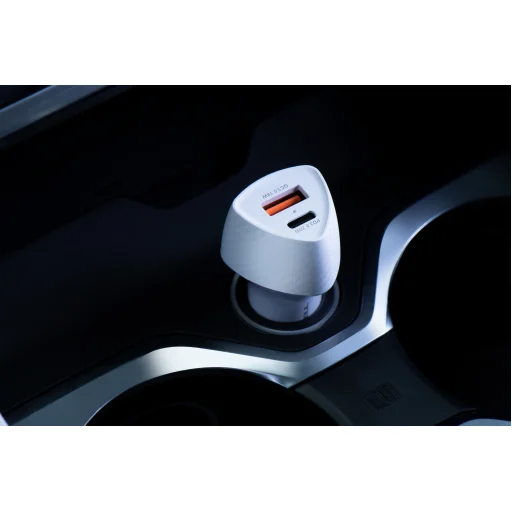 FORCELL F-ENERGY Carbon CC50-1A1C nabíjačka do auta Type C + USB A PD QC3.0 3A 38W biela - 14