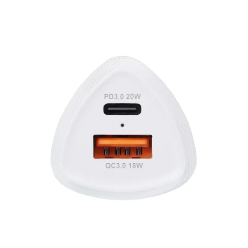 FORCELL F-ENERGY Carbon CC50-1A1C autós töltő Type C + USB A PD QC3.0 3A 38W fehér - 10