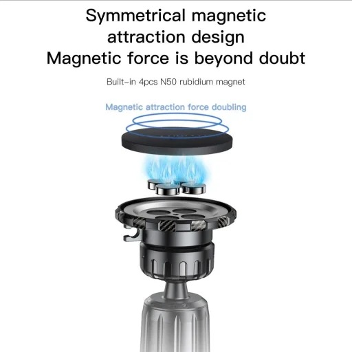 FORCELL F-Grip MagElite mágneses autós telefontartó szellőzőre fekete - 13