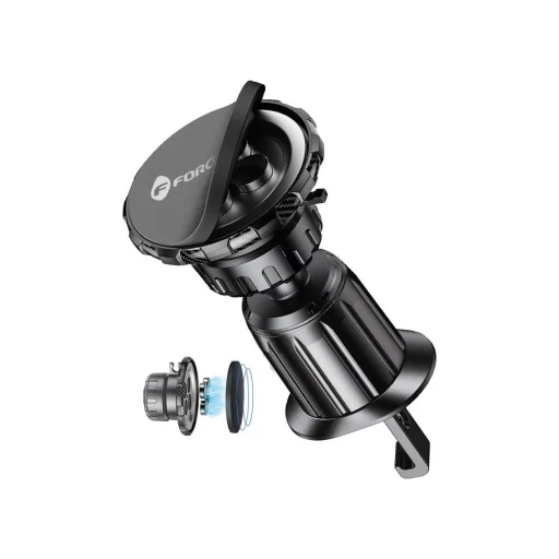 FORCELL F-Grip MagElite mágneses autós telefontartó szellőzőre fekete - 3