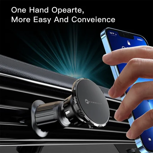 FORCELL F-Grip MagLuxe mágneses autós telefontartó szélvédőre/középkonzolra/szellőzőre fekete - 11