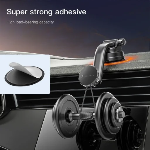 FORCELL F-Grip MagLuxe mágneses autós telefontartó szélvédőre/középkonzolra/szellőzőre fekete - 17