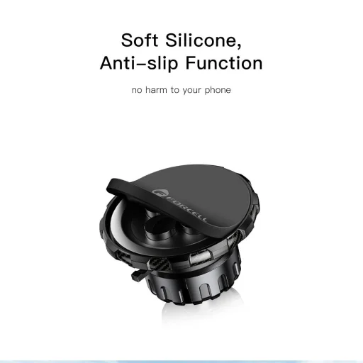 FORCELL F-Grip MagLuxe mágneses autós telefontartó szélvédőre/középkonzolra/szellőzőre fekete - 7