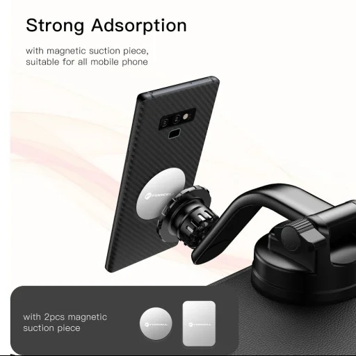 FORCELL F-Grip MagLuxe mágneses autós telefontartó szélvédőre/középkonzolra/szellőzőre fekete - 8