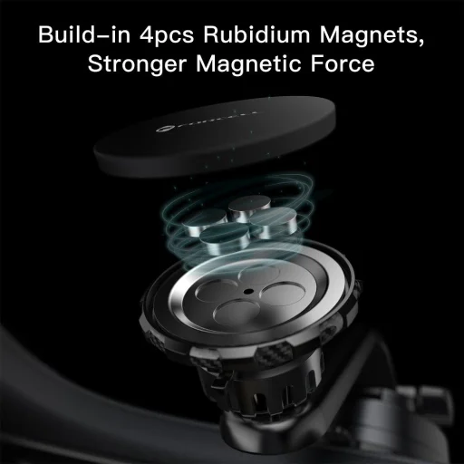 FORCELL F-Grip MagLuxe mágneses autós telefontartó szélvédőre/középkonzolra/szellőzőre fekete - 10