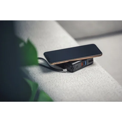 FORCELL F-ENERGY multifunkcionális töltő 20W 5 az 1-ben USB-C/villám kábellel, 10000mAh power bankkal és vezeték nélküli töltéssel 15W - 17