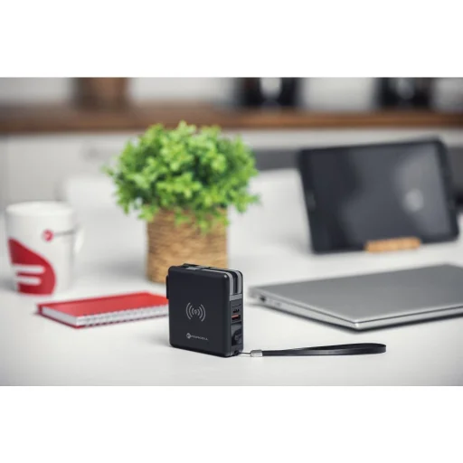 FORCELL F-ENERGY multifunkcionális töltő 20W 5 az 1-ben USB-C/villám kábellel, 10000mAh power bankkal és vezeték nélküli töltéssel 15W - 28