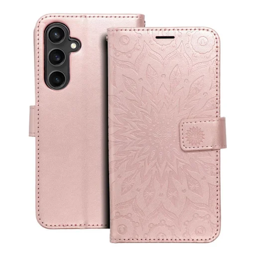 MEZZO fliptok Samsung Galaxy S23 FE mandala rose gold tok - 1