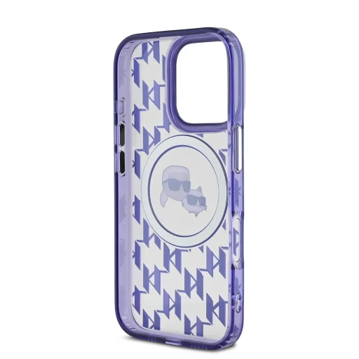  iPhone 16 Pro Max lila Karl Lagerfeld IML Monogram K&CH Heads MagSafe tok - 5