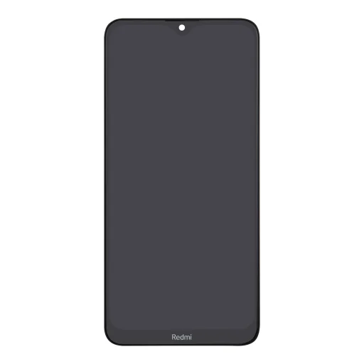 LCD kijelző + érintőegység + előlapi burkolat Xiaomi Redmi 8A fekete (szerviz csomag) - 1