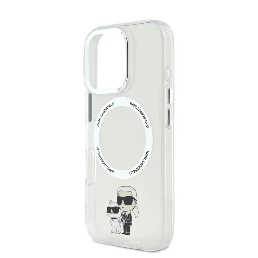  iPhone 16 Pro Max Transparent Karl Lagerfeld IML Karl és Choupette MagSafe tok - 4