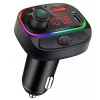 Bluetooth 5.0 FM transmitter 2x USB + 1xPD USB-C fekete thumbnail