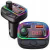 Bluetooth 5.0 FM transmitter 2x USB + 1xPD USB-C fekete thumbnail