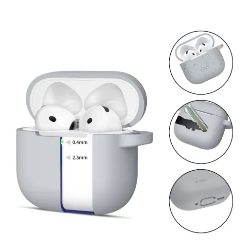 Tech-protect Silicone Hook Apple Airpods 4 Szürke - 2