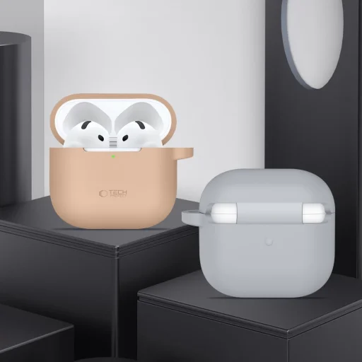 Tech-protect Szilikonkampó Apple Airpods 4 Tok Piszkos Rózsaszín - 3