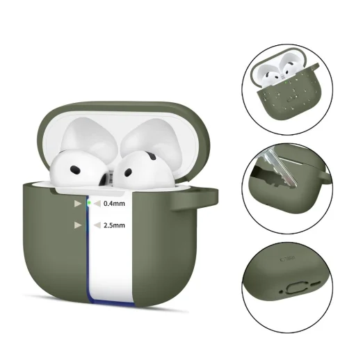 Tech-protect Silicone Hook Apple Airpods 4 Olive Green Tok - 2