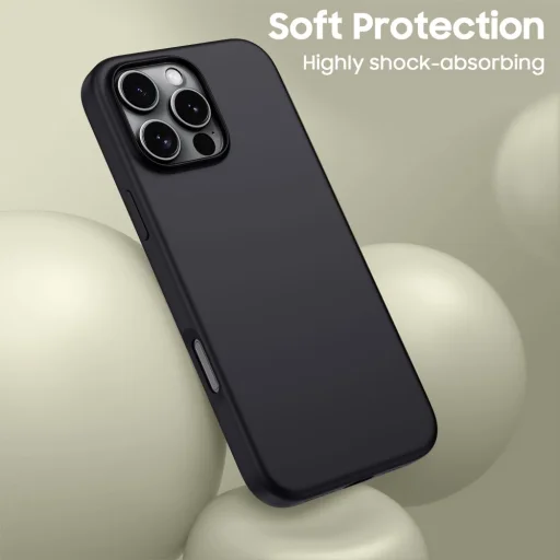 Tech-protect Silicone Magsafe Iphone 16 Pro Max Matt Fekete Tok - 2