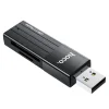 HOCO kártyaolvasó 2 az 1-ben USB A 2.0 HB20 fekete thumbnail