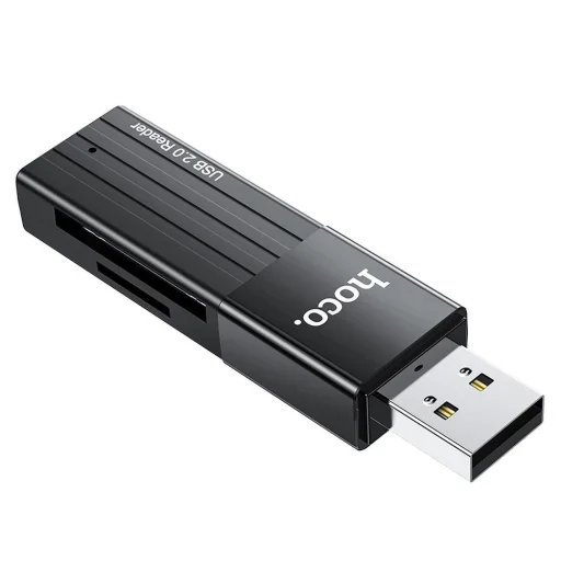 HOCO kártyaolvasó 2 az 1-ben USB A 2.0 HB20 fekete - 8
