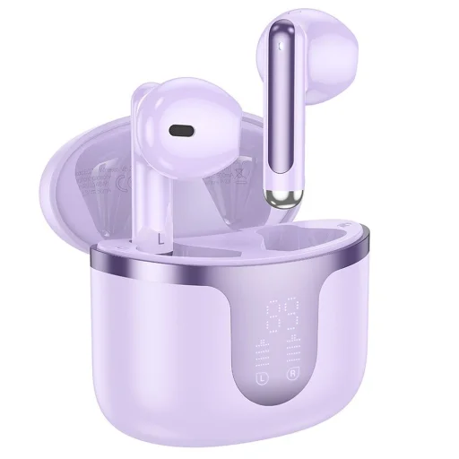 HOCO vezeték nélküli bluetooth fülhallgató TWS EQ7 lila - 1