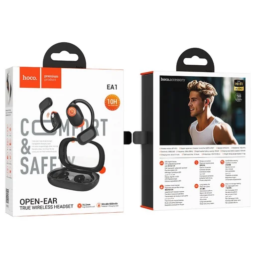 HOCO vezeték nélküli bluetooth fülhallgató TWS EA1 fekete - 4