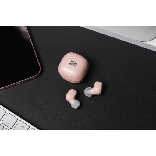 BLUE STAR vezeték nélküli fülhallgató TWS Mini A19 rózsaszín - 9