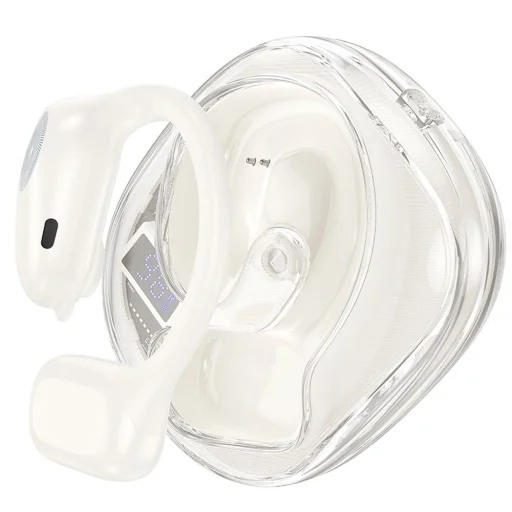 HOCO vezeték nélküli fülhallgató bluetooth TWS EA3 tejesfehér - 7