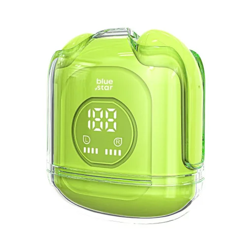 BLUE STAR vezeték nélküli fülhallgató TWS Transparency Fi22 zöld - 3