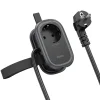 HOCO multifunkcionális elosztó 1 aljzat + 2 x USB A + Type C EU szabványok 4000W 3,1A NS6 1,1 m fekete thumbnail