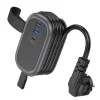HOCO multifunkcionális elosztó 1 aljzat + 2 x USB A + Type C EU szabványok 4000W 3,1A NS6 1,1 m fekete thumbnail