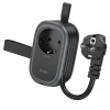 HOCO multifunkcionális elosztó 1 aljzat + 2 x USB A + Type C EU szabványok 4000W 3,1A NS6 1,1 m fekete thumbnail