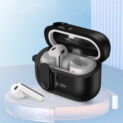 Tech-protect Slim Hook Samsung Galaxy Buds 3 / 3 FE / 3 Pro Fekete Tok - 5