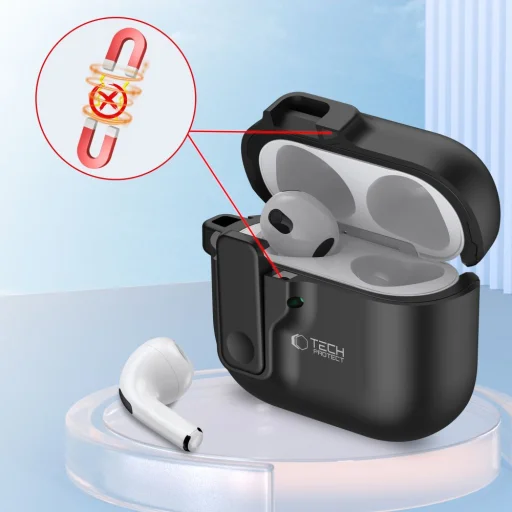 TECH-PROTECT SLIM HOOK APPLE AIRPODS 4 fekete tok - 4
