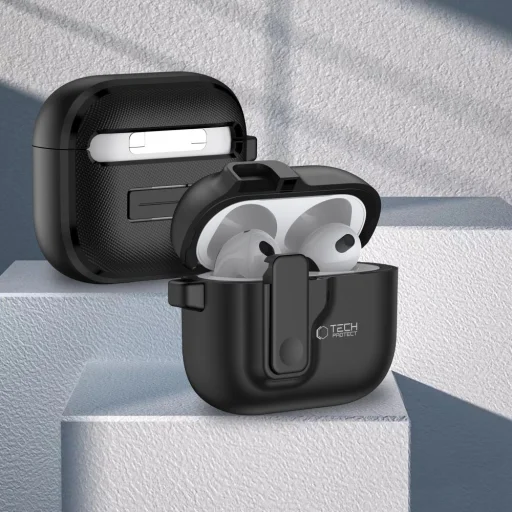 TECH-PROTECT SLIM HOOK APPLE AIRPODS 4 fekete tok - 7