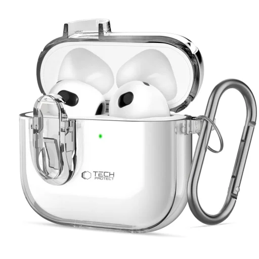 TECH-PROTECT SLIM HOOK APPLE AIRPODS 4 áttetsző tok - 1