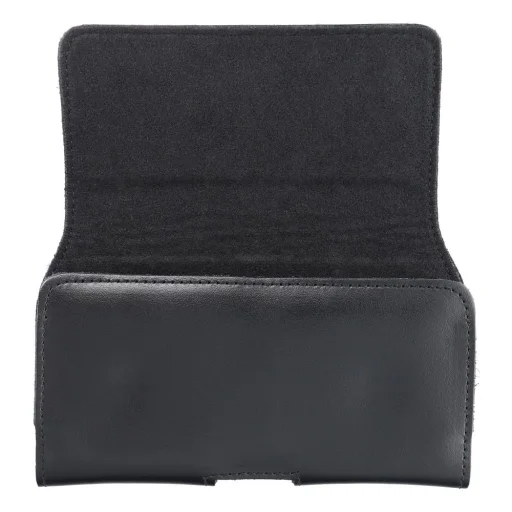 ROYAL univerzális fekvő bőrtok övre méret 3XL Umidigi Bison 2 Pro / GT2 Pro 5G / X10 Pro / 202 DOOGEE S98 / S96 Pro / S88 Pro / S58 Pro 6 / S40 Pro HAMMER Blade 5G / Iron 3 / Blade 3 CAT S53 fekete tok - 5