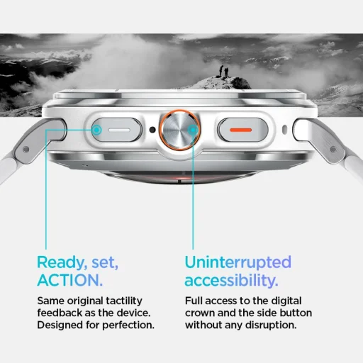 Spigen Modern Fit Szíj Samsung Galaxy Watch Ultra 2024/2025 (47 Mm) Ezüst - 14