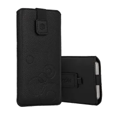 WONDER Deko Pouch tok (Méret XL) Iphone 14/14 Pro/Iphone 15/15 Pro/Samsung S23/S23 Plus/S24/S24 Plus/A15/A54 5G fekete tok