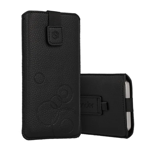 WONDER Deko Pouch tok (XXL méret) Samsung S23 Ultra/S22 Ultra/M33/M23/A14 5G/Xiaomi Redmi 12C fekete - 1