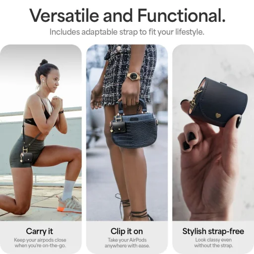 Spigen Cyrill Mini Táska Apple Airpods 4 Fekete - 7