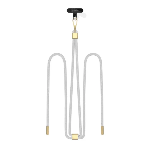 Tech-protect C2s Keresztpánt Zsinór Krétaszürke/arany - 1