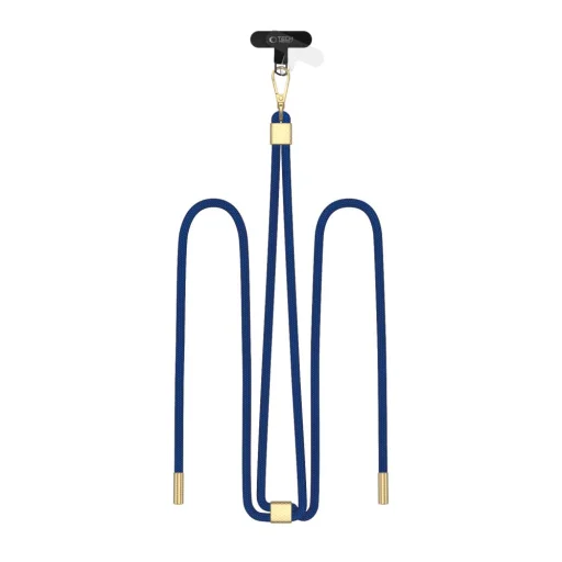 Tech-protect C2s Rope Crossbody Strap Sötétkék/arany - 1