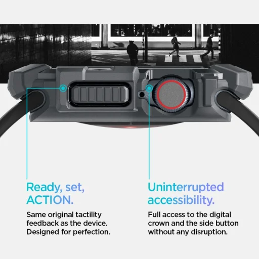  Apple Watch 10/11 (46 mm) Sötétszürke SPIGEN Rugged Armor tok - 14