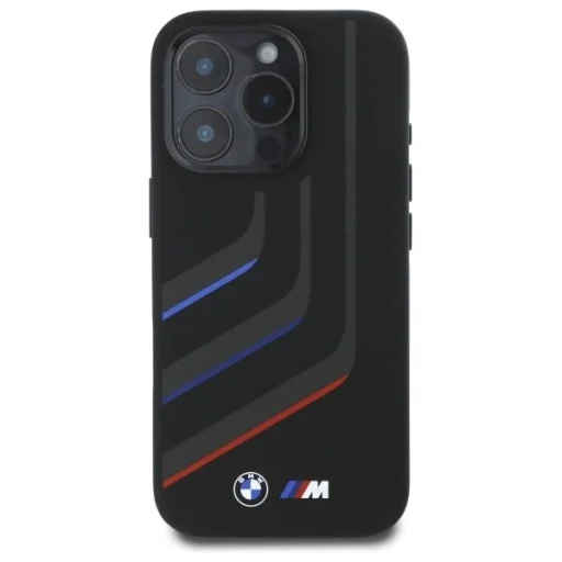  iPhone 16 Pro Max BMW Szilikon Turning Lines MagSafe tok - Fekete - 3